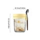 thumbnail image 1 of Copa De Avena Overnight Oats Cup Glass Sealed Mason Jar Vasos de ensalada con cuchara (Amarillo 350ml) Likrtyny Libre de BPA, 1 of 7