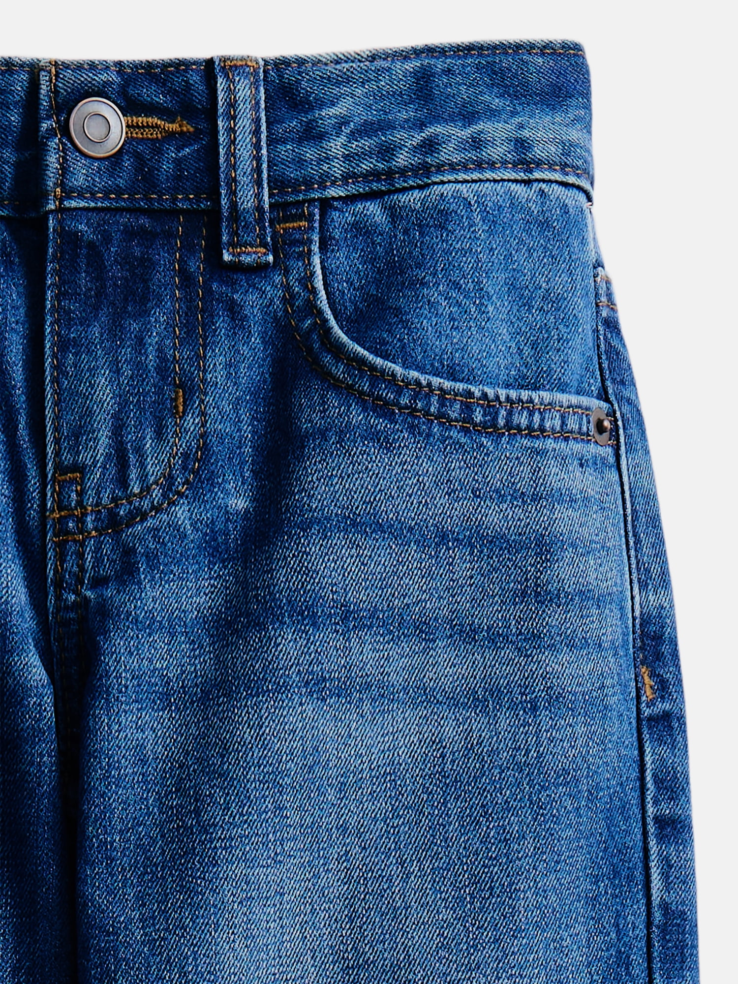 Wonder Nation Boys Relaxed Straight Leg Denim Jeans, Sizes 4-16, 6-10 Slim & Husky