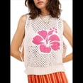 thumbnail image 3 of Suéter Sin Mangas con Estampado Gráfico Y2K para Mujer, Jersey de Langosta, Cuello Redondo, Ligero, de Punto, para Otoño L, 3 of 8