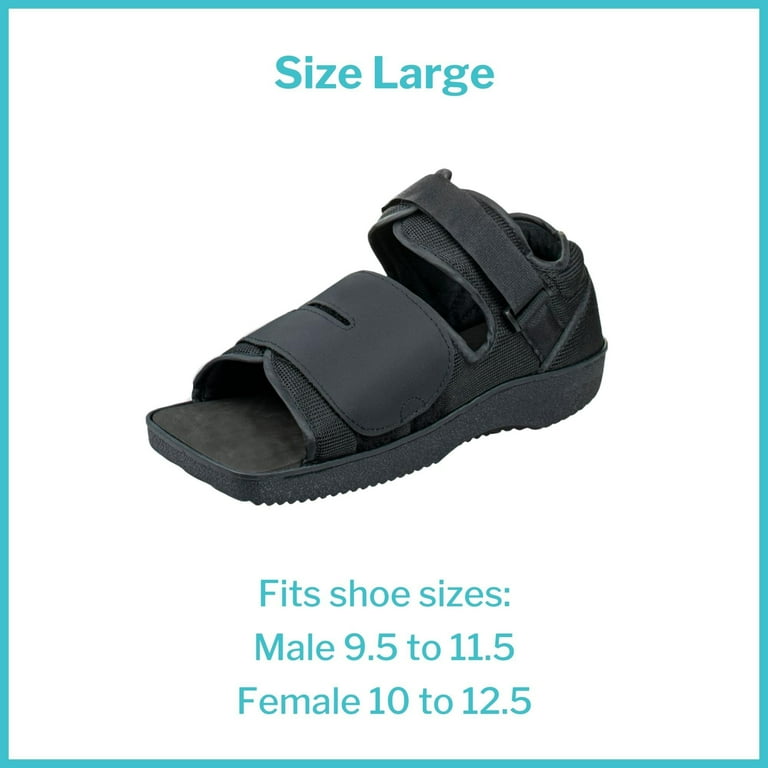 McKesson Post-Op Foot Brace Recovery Shoe, Square Toe - Male 9.5