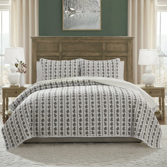 My Texas House Missie 3-Piece Multi Mistletoe Adult Quilt Set, Full/Queen