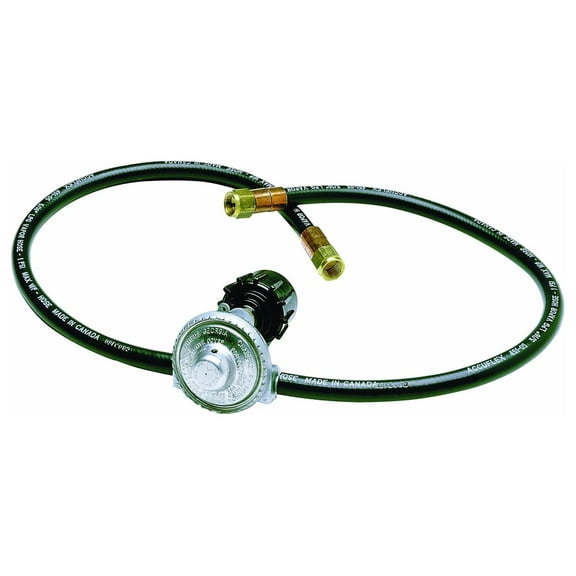 Hose and Regulator for Grills with Side burner Type-1,black