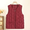 thumbnail image 2 of Fall Jackets For Women 2025 Sevevn Women's Quilted Vest Rib Collar Lightweight Zip Padded Gilet, 2 of 4