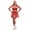 Red, variant on UNDERWRAPS Cheer Leader Two-Piece Costume - Cute Halloween Costume for Women, Sexy Red Cheer Cosplay Outfit, Cheer Captain Costume for Women, X-Large(14-16)