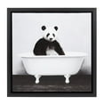 thumbnail image 1 of DesignOvation Panda in the Tub Framed Canvas Wall Art, 1 of 7
