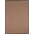 thumbnail image 1 of Couristan Recife Indoor/Outdoor Area Rug for Patios, Decks, Kitchens, and Laundry Rooms, All-Weather, Pet-Friendly and Easy to Clean, Saddle Stitch Pattern in Cocoa Brown-Natural, 5'3" x 7'6", 1 of 5
