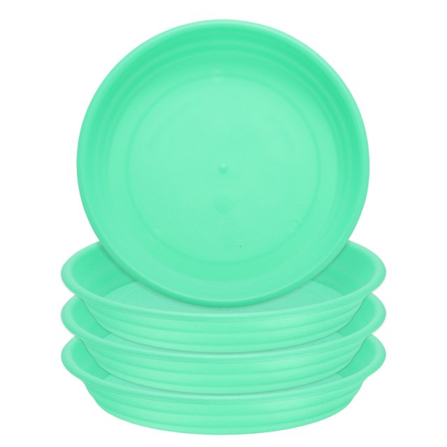 Uxcell 6 piezas de platillo de plástico para plantas de 5.2" bandeja de goteo para macetas, verde