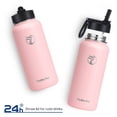 thumbnail image 7 of GEDUX 32oz Insulated Stainless Steel Water Bottle with 2 Leak Proof Lids(Spout Lid and Straw Lid) Wide Mouth Powder-Coated Water Bottle for Sports and Travel, Pink, 7 of 7