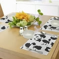 thumbnail image 4 of Ambesonne Zoo Place Mats Set of 4, Pandas, Standard Size, Charcoal Grey White, 4 of 6