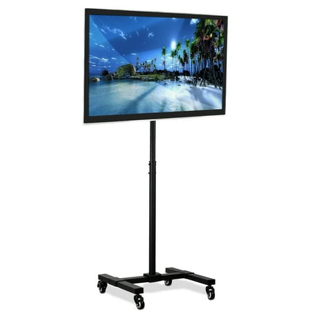 Mount-It! TV Floor Stand Portable TV Pedestal Display With Wheels Fits LCD LED 13