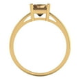 thumbnail image 4 of Clara Pucci 14K Yellow Gold 2ct Champagne Solitaire Ring for Women, 4 of 8