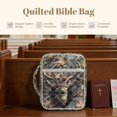 thumbnail image 6 of ZUXONGSY Camo Forest Deer Print Bible Case for Women Quilted Bible Cover Sturdy Scripture Bag with Handle Journal Case for Daily Commuter, 6 of 7