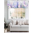 thumbnail image 5 of Blue Pink Flower Curtain Valances for Windows, Nature Spring Botanical Plant Painting Kitchen Valance Window Treatment, Light Filtering Block Curtains for Bathroom/Bedroom/Living Room 42'' x 18'', 5 of 9