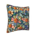 thumbnail image 2 of Square Throw Pillow Covers with Core, Daisy Watercolor Print Pillows for Sofa Beds, 16 x 16 inches Multicolor, 2 of 9