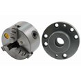 thumbnail image 1 of Shars 4 Inch 3 Jaw Self-Centering Scroll Lathe Chuck Solid Jaws with 1 x 10 TPI Semi-Machined Threaded Back Plate, Machining Required 202-5410-202-6107-6 R[, 1 of 4