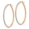 thumbnail image 2 of 14K Rose Gold Earring Hoop Women'S Diamond 39 mm 40, 2 of 3