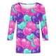 thumbnail image 4 of RKSTN Valentines 3/4 Sleeve Tops for Women Oversized Crewneck Valentine's Day Graphic Printed Short Sleeve T Shirt Womens Casual Round Neck Loose Comfy Loves Heart Print Three Quarter Sleeve Shirts, 4 of 6