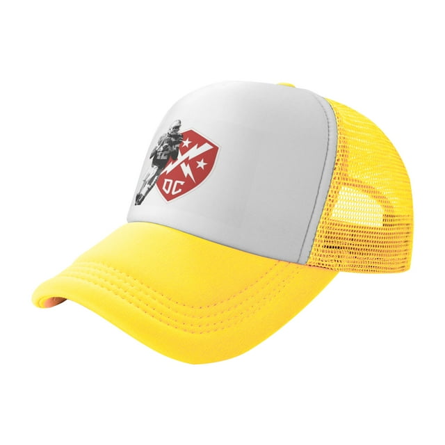 DC Defenders Trucker Hats Yellow One Size Adjustable Snapback Hat