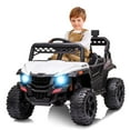 thumbnail image 4 of Sakiyr 12V Kids Ride On Car Off-Road with Parent Remote Control, Spring Suspension, LED Lights, Open Doors, Safety Belt, AUX Port, Music, Spring Suspension, 4 of 7