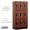 Brown, variant on Salsbury 33368BLU 12 in. Triple Tier Designer Wood Locker, Blue - 3 x 6 ft. x 18 in.