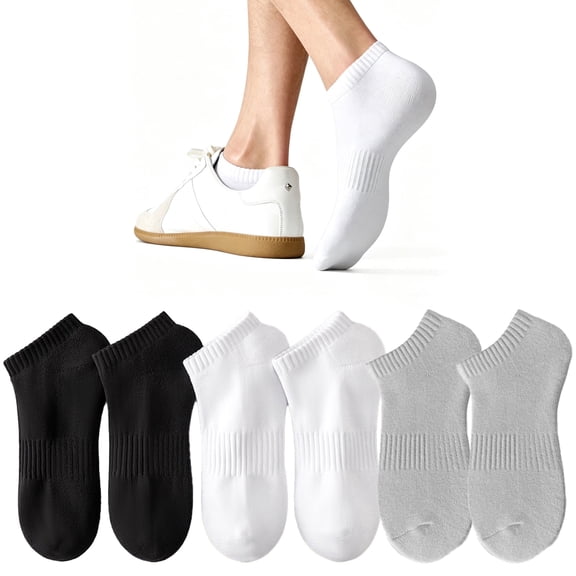 Livease Ankle Socks Athletic Low Cut , 6 Pairs No Show Socks for Women Men, Size 10-13