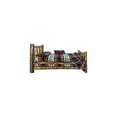 thumbnail image 4 of HomeStock Modern Motifs Queen Spindle Style Log Bed with Rustic Laser Engraved Bear Design and Mortise and Tenon Joinery, Stained, Lacquered Wood, 94"L x 66"W x 47"H, 4 of 5