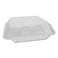 thumbnail image 2 of SmartLock Foam Hinged Containers Large, 3-Compartment, 9 x 9.25 x 3.25, White, 150/Carton, 2 of 5