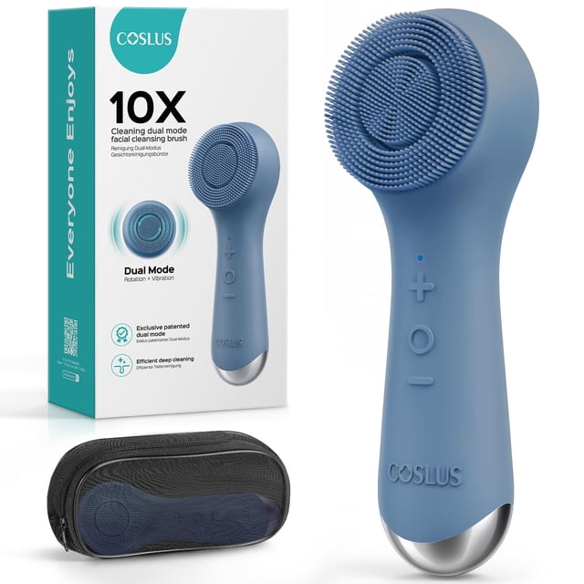 Cepillo limpiador facial COSLUS Face Scrubber 2 en 1 Spin & Vibration
