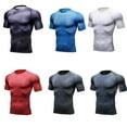 thumbnail image 4 of TFixol Camiseta deportiva para hombre con estampado 3D y cuello redondo, manga corta, rápida, 4 of 8