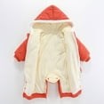 thumbnail image 4 of Vedolay Baby Girls Clothes Solid Romper Hooded Boys Jumpsuit Clothes Button Jumpsuits Red,73, 4 of 5