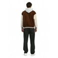 thumbnail image 6 of 1PA1 Men/Women Varsity Jacket Casual Bomber Jacket Hooded Baseball Jacket,Brown,S, 6 of 15