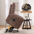 thumbnail image 6 of Bonzy Home Power Lift Recliner Chair with Massage & Heat - Extra Wide Electric Recliner for Elderly, Heavy Duty 350 lbs Capacity, Taupe Fabric, 6 of 8