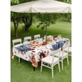 thumbnail image 3 of Outdoor Tablecloth with Umbrella Hole and Zipper, Orange Blue Fall Pumpkins Rectangle Table Cloth 60x120 Inch Waterproof Tablecloth, Floral Botanical Thanksgiving Picnic Table Cover for Patio Camping, 3 of 7