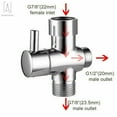 thumbnail image 4 of Gustave Stainless Steel Hand Held Bidet Toilet Sprayer Kit, Wall Bracket hose T-Adapter Kit, Bathroom Shower Water Spray Head Set, 4 of 9