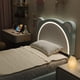 thumbnail image 3 of Tamaño individual marco de cama niños forrado cama de plataforma con adjustable cabecero cajón y LED light de madera slats support (no necesita colchón base) niños' room o nursery (blue), 3 of 7