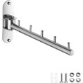 thumbnail image 1 of Wall Mounted Clothes Rack Stainless Steel Clothes Hanger with Swing Arm Wall Mounted Clothes Rack Hanging Clothes Hanger, 1 of 5