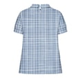 thumbnail image 4 of Njoeus Plus Size Tops for Women Basic Tees for Women Linen Shirts for Women, Women's Ladies Fashion Casual Cropped Short Sleeve Printing Cotton Loose Shirt Blouse Top Sexy Tops for Women On Clearance, 4 of 5