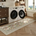 thumbnail image 3 of SwiftPulse Runner Rug for Kitchen Rug Non Slip 2'x6' Washable Rugs with Rubber Backing Soft Vintage Floral Carpet Runner for Kitchen, Laundry, Bedroom, Bathroom, Beige, 3 of 13