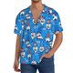 thumbnail image 1 of Balery Gnomes in USA Camisa Casual de Manga Corta con Botones para Hombre, Texturizada, Estilo Cubano, para Playa, Verano-Large, 1 of 5