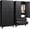 Black, variant on Metal Wardrobe Cabinets with Lock,Clothing Locker 72" X 36" X 18" Storage Cabinets for Home Room,Fire Department, School, Employee,Gym,Government (White)
