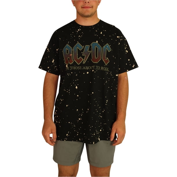 Comida chatarra para hombre AC/DC para aquellos a punto de rockear camiseta gráfica negra S