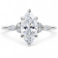 thumbnail image 2 of vylahjewellery Marquise Cut Moissanite Engagement Ring for Women, Cluster Statement Ring with Side Marquise & Round Stones, 2 of 5