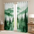 thumbnail image 2 of Homewish Pine Tree Black Out Curtains,Tropical Botanical Plant Curtains Pack of 2 (42x63 Each),Green White Bedroom Curtains For Mane Women,Super Cozy Room Decor, 2 of 6