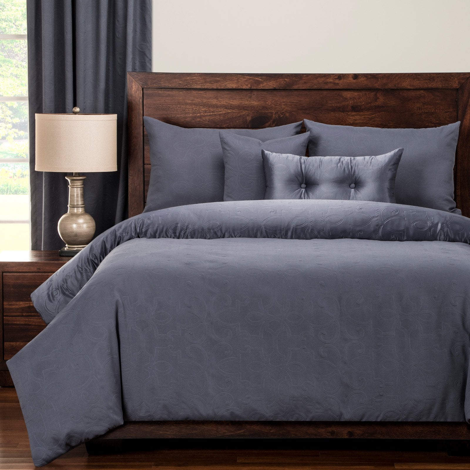PoloGear Gateway Denim Embossed Luxury Duvet Cover and Comforter Set