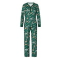 thumbnail image 2 of Family Matching Christmas Pajamas, Baby Romper/Animal Pattern Long Sleeve Tops and Pants Sleepwear Set, 2 of 9