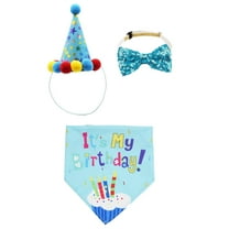 Dog Birthday Bandana Scarf Pet Clothes for Medium Dogs Female and Dog Girl Boy Pet Clothes for Large Dogs Girl Birthday Party Hat with Cute Dog Bow Tie for Small Dog Pet