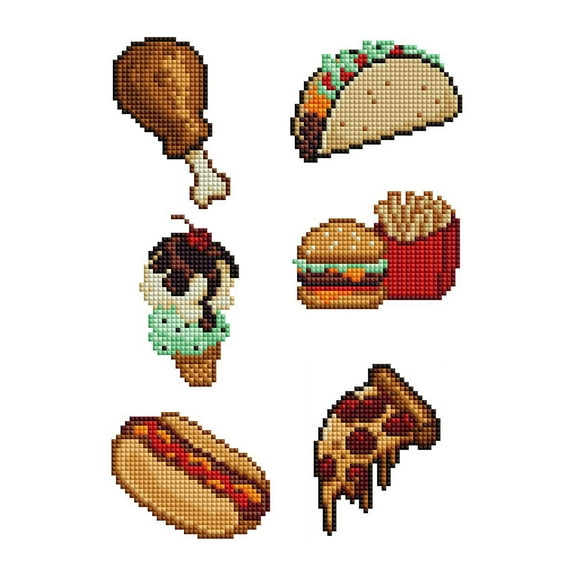 DIAMOND ART CLUB Mini Dazzles™ - 50s Diner Food Diamond Painting Kit