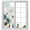 Blue Wood, variant on Teal Tulip Butterfly Window Privacy Film, Beige Turquoise Floral Grey Wooden Static Cling UV Sun Blocking Heat Control Window Tint Day and Night, Non-Adhesive One Way Privacy Cover 35.4''x78.7''
