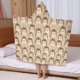 thumbnail image 5 of Cute Hedgehog Pattern Hooded Bath Towel，50"x30" for Ages 3 To 12 Kids, Quick Dry Lightweight Soft Microfiber Hood Beach Towel Cover Up for Kids, 5 of 7