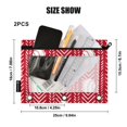 thumbnail image 3 of ALAZA 2 Pack Pencil Pouch Baseballs on Red Pencil Case for 3 Ring Binder Clear Window Pencil Bag Organizers, 3 of 6